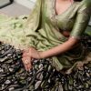 Black Kalamkari Silk Festive Lehenga | Ethnic Race - View 7