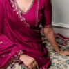 A close-up of Tasar Silk Lehenga Choli's embroidered design showcases the intricate craftsmanship...