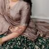 Green Kalamkari Printed Silk Half Saree Lehenga | Ethnic Race - View 7