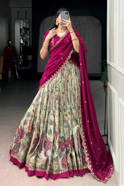 Tasar Silk Lehenga Choli | Wedding Function Special
