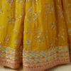Yellow Georgette Lehenga Choli with Floral Embroidery - View 7
